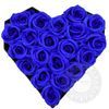 Μπλε καρδιά με συνθετικά τριαντάφυλλα σαπουνιών