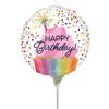 Balloon foil multicolour Happy Birthday 20 cm