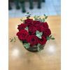 Red roses in black box