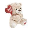 Teddy Bear Beige Red Foil Heart Balloon 25cm