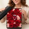 Box with roses and La Nuit Trésor Rouge Drama perfume