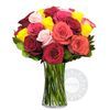 Μπουκέτο με χρωματιστά τριαντάφυλλα