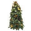 Natural Christmas tree, decorated (gold balls)