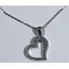 Pendant heart black strass