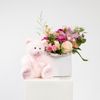 newborn baby girl flower arrangement