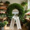 Laurel wreath for deposit in monuments.