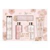 Body care gift set and pink rose tree