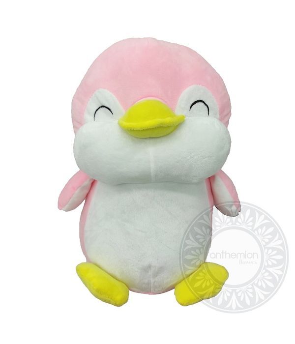 Stuffed pink penguin