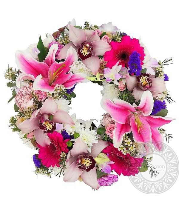 Pink floral Wreath