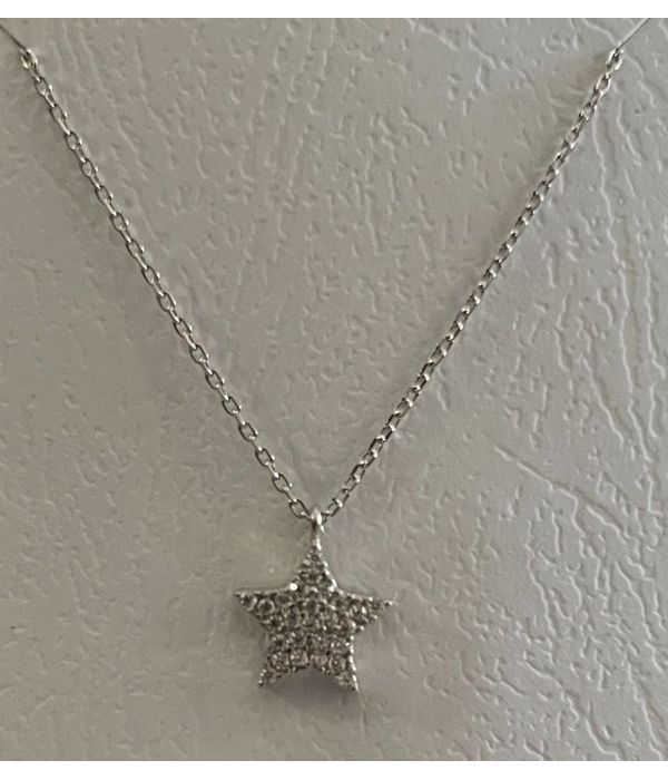 Κρεμαστό κόσμημα χρυσό με αστέρι Ασημί