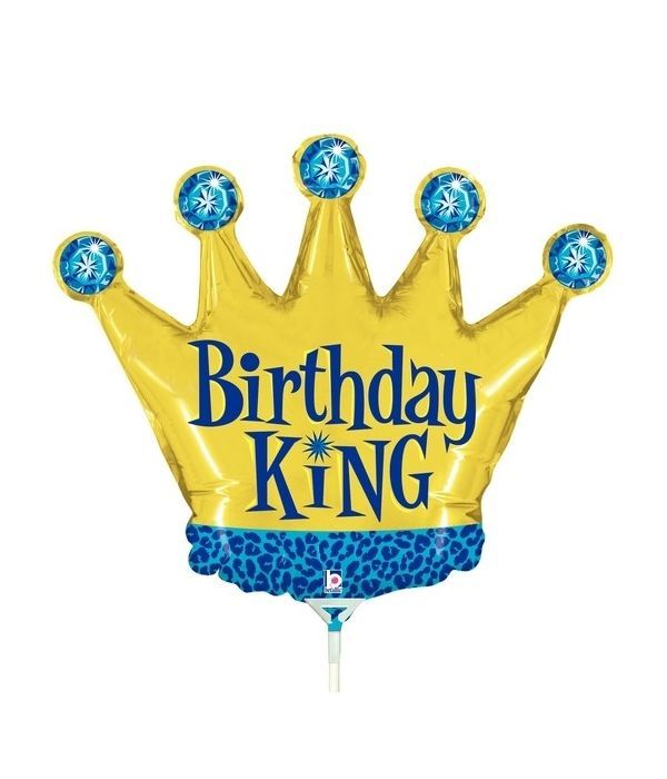 Μπαλόνι foil birthday king σε στικ