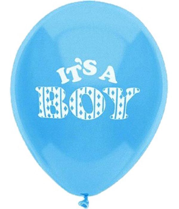 Μπλε λάτεξ μπαλόνι "Είναι αγόρι" 30εκ.