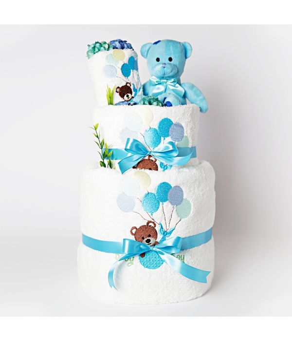 Linen Cakes - Diaper Cake Baby Boy