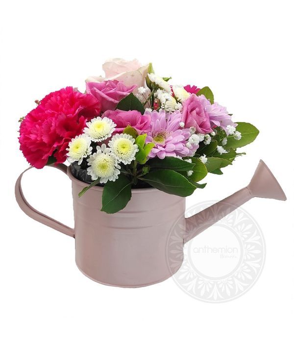 Ποτιστήρι Μεγάλο με λουλούδια σε ροζ αποχρώσεις