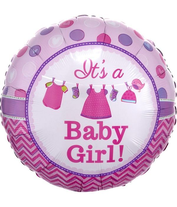 «It's a Baby Girl» stick 20cm/ 4'' mini foil balloon.