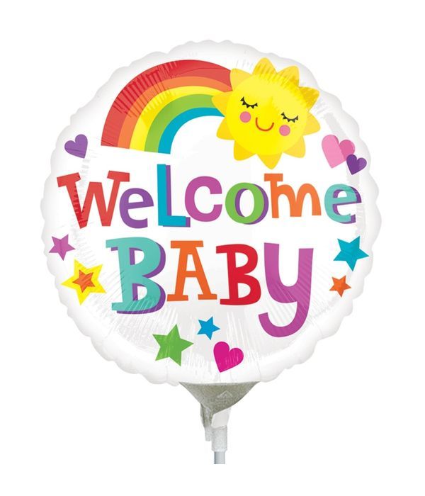 Χαρούμενο μπαλόνι foil welcome baby 20 εκ