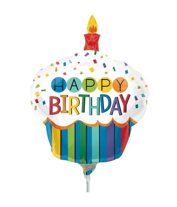 Μπαλόνι foil τούρτα happy birthday 27 εκ