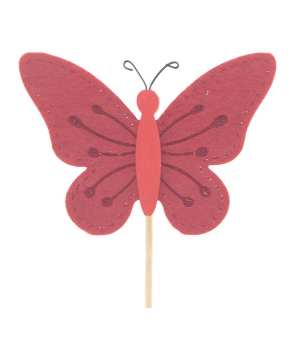 Red butterfly stick