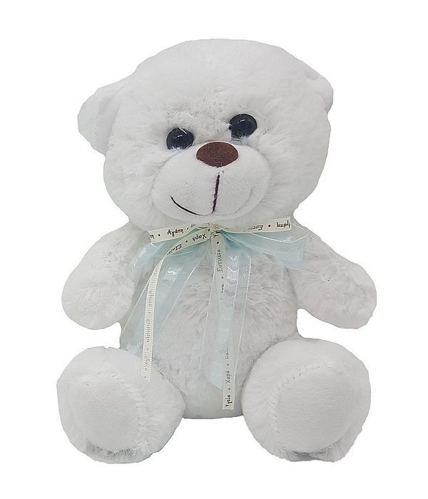 Teddy bear with blue bow 20cm