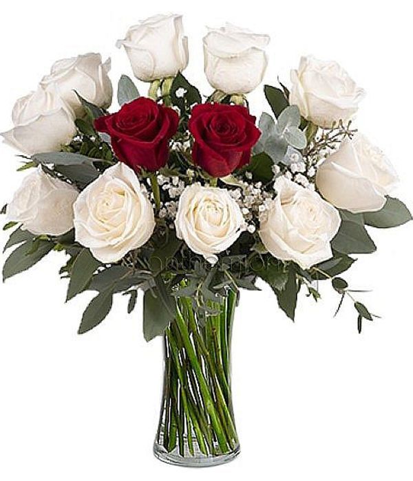 Pure love with white roses