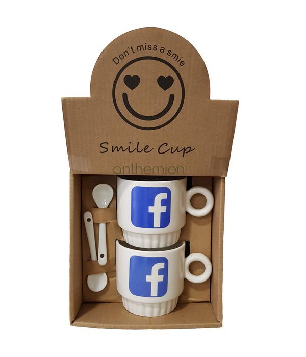 Facebook coffee set with spoons