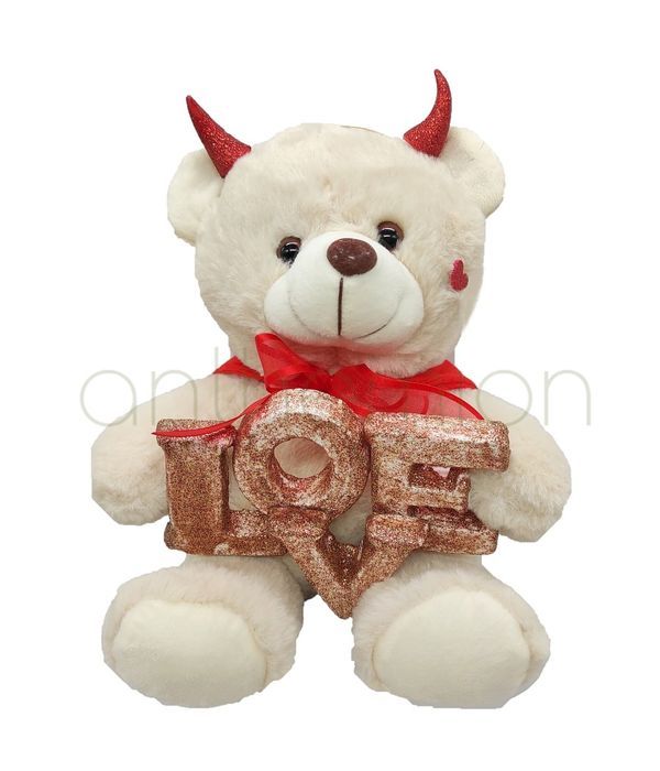Plush devil with heart for Valentine's day 30cm
