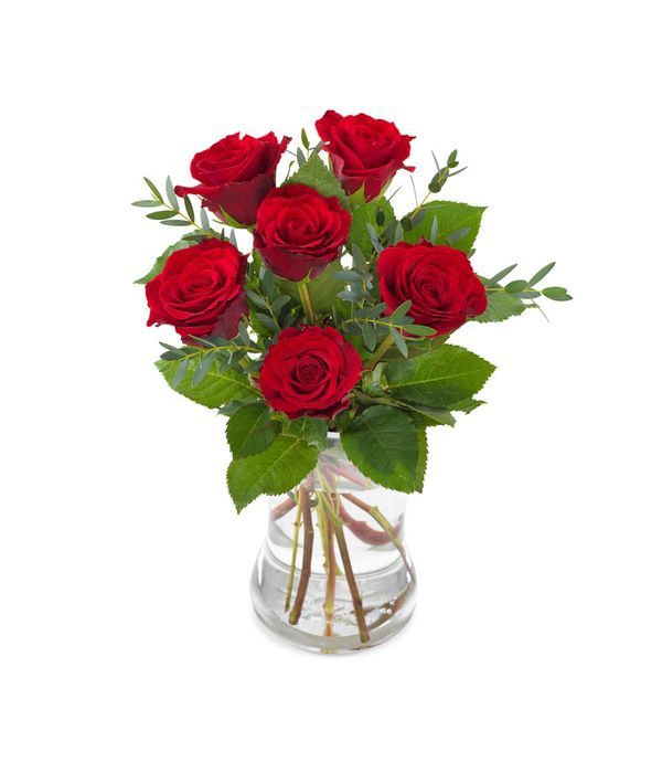 Μπουκέτο με 6 κόκκινα τριαντάφυλλα