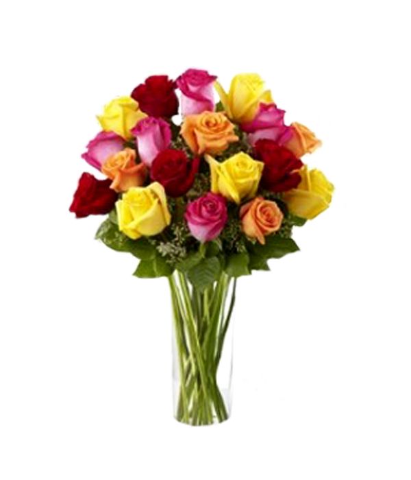 Bright Rose Bouquet. VASE IS NOT INCLUDED