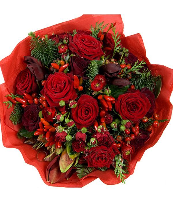Bright red bouquet