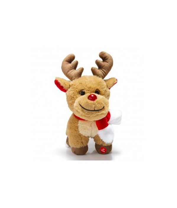 Christmas Deer with Bright Nose and Music 30cm.