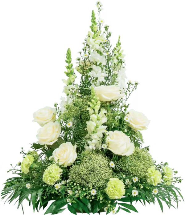  Κομψή σύνθεση με λευκά λουλούδια