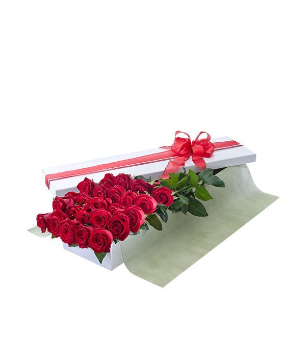 Everlasting Love, box of 24 Red Roses