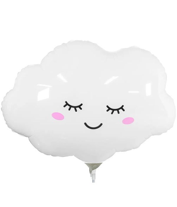 Foil μπαλόνι συννεφάκι με ροζ μάγουλα 36εκ