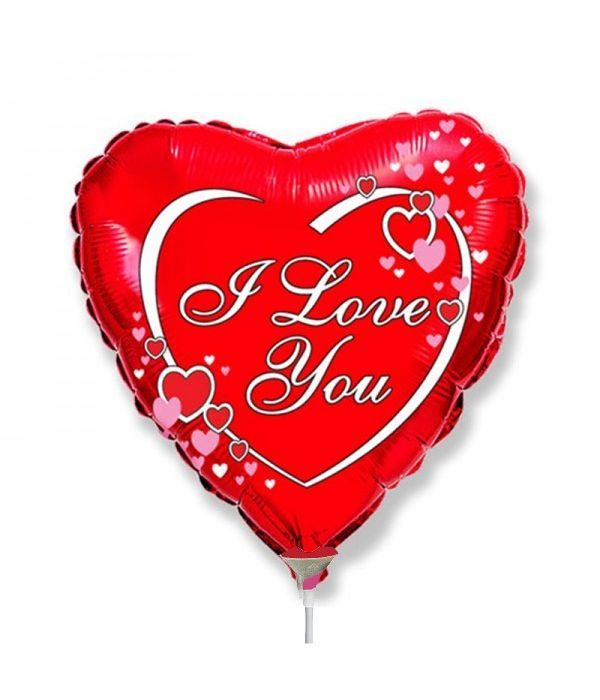 Foil balloon heart 20cm i love you
