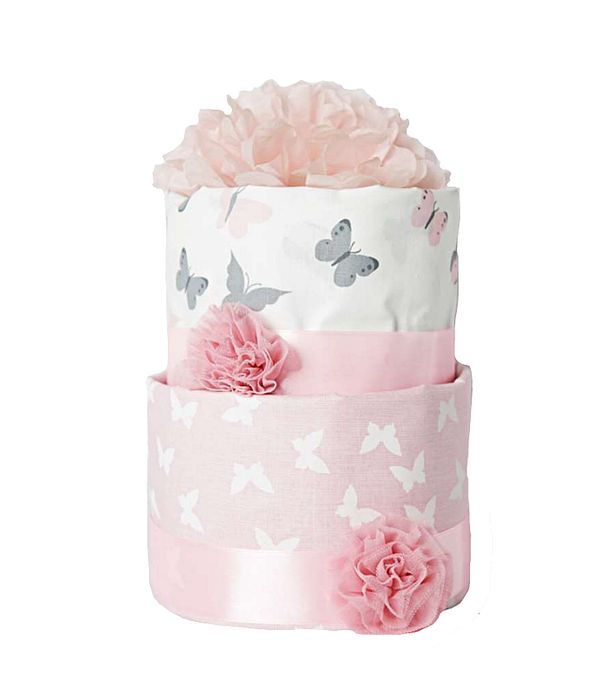 Linen Cakes - Diaper Cake Pink 