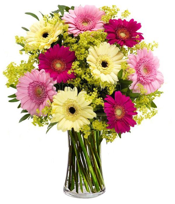 Παλέτα χρωμάτων με λουλούδια. Διατίθεται χωρίς το βάζο