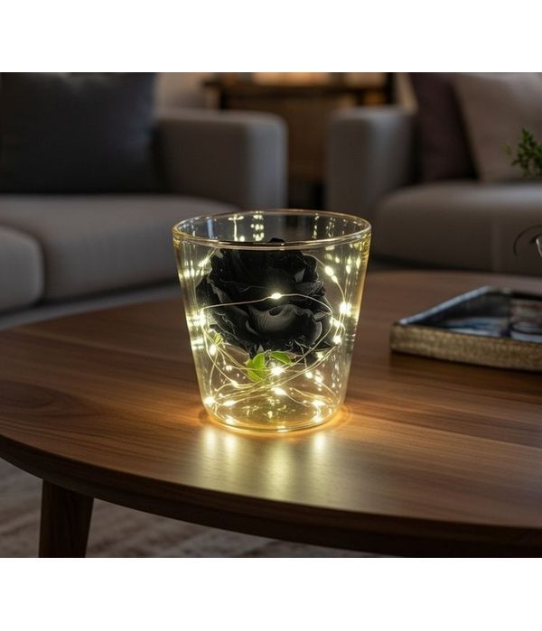 Μαύρο forever rose με λαμπάκια