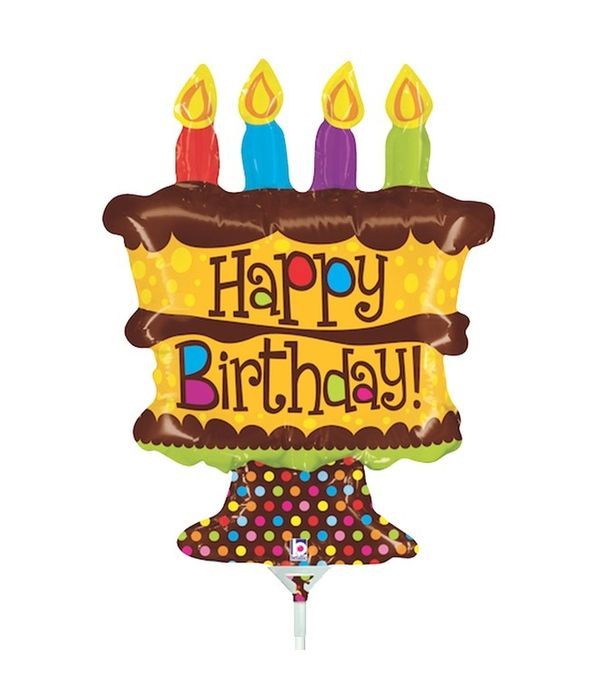 Balloon happy birthday cake 25cm