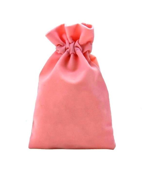 Dusty pink velvet pouch