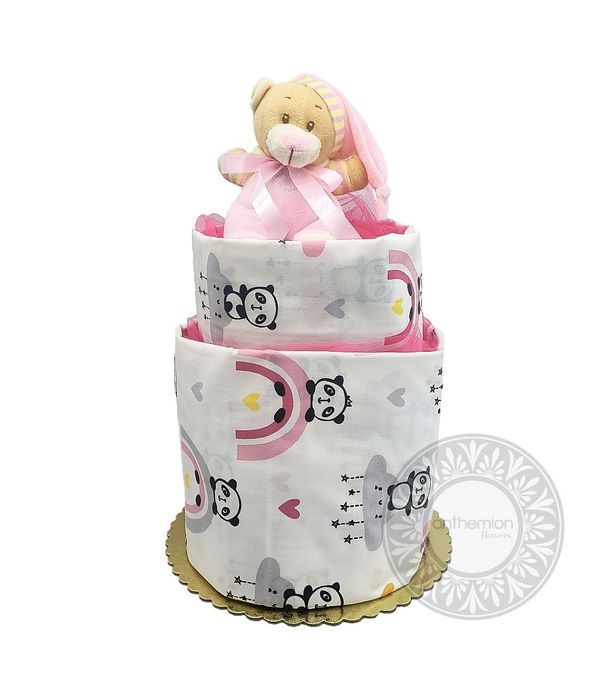 Diaper cake για κοριτσάκι