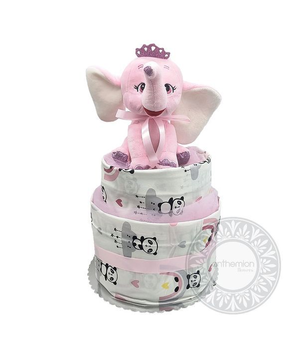 Diaper Cake για το νεογέννητο κοριτσάκι