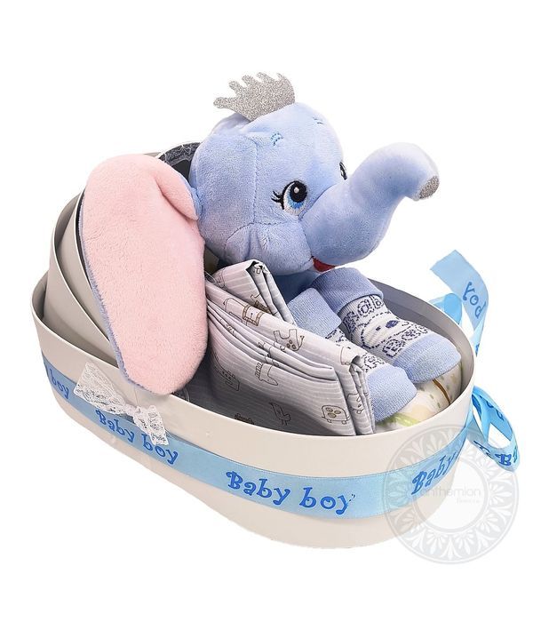 Κρεβατάκι με δωράκια για νεογέννητο αγοράκι