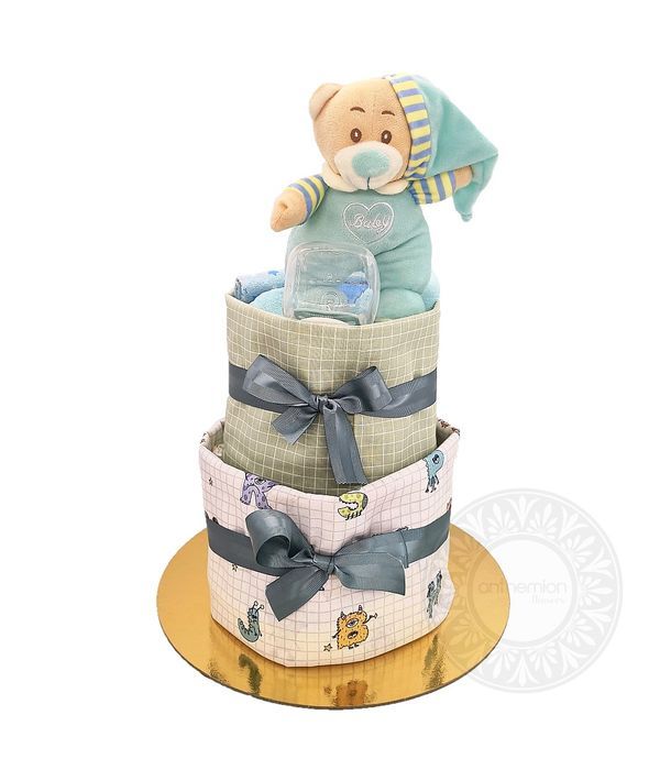 Diaper cake για νεογέννητο αγοράκι