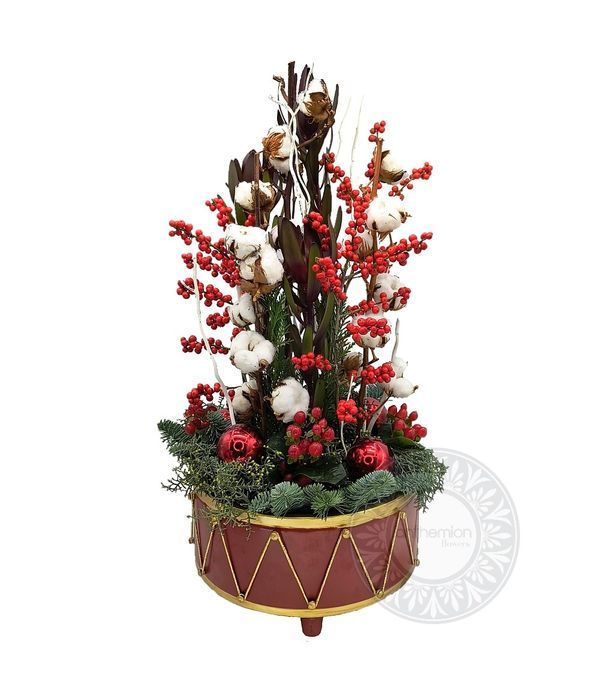 Γιορτινή σύνθεση σε τύμπανο