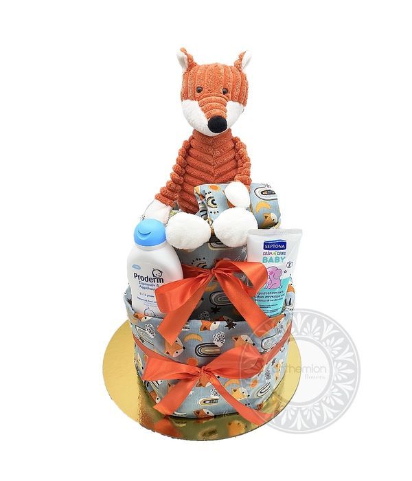 Τούρτα με πάνες με θέμα την αλεπού