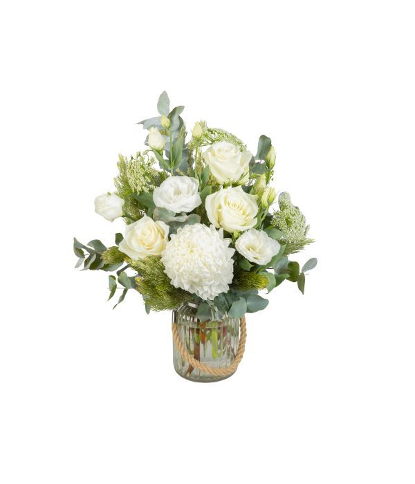 Στιλάτο μπουκέτο με λευκά άνθη