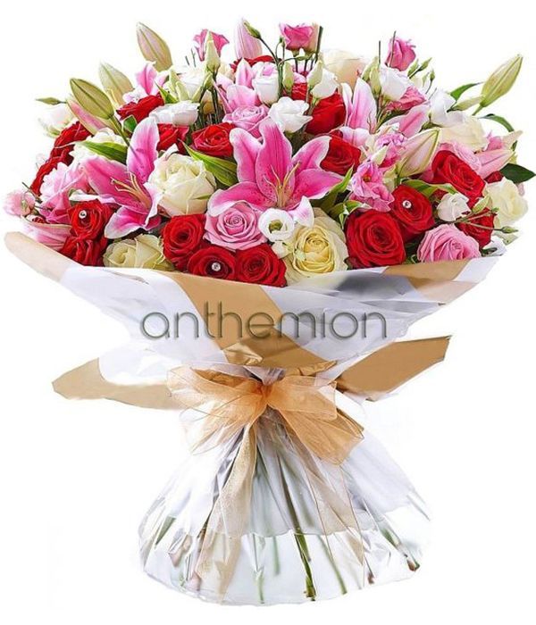 Ultimate Rose and Lily Hand-tied