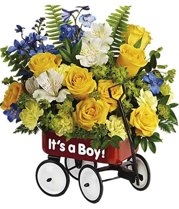 Baby Boy Wagon Bouquet