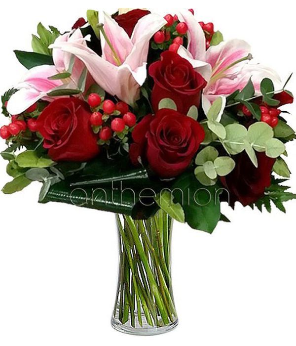 Roses with Oriental, a Perfect Bouquet