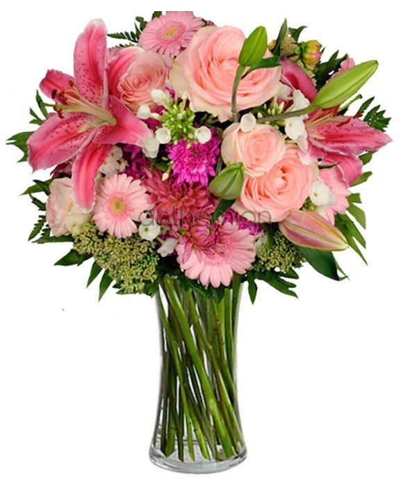 Pink Stylish Bouquet. VASE IS NOT INCLUDED